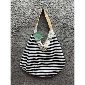 NWT Skandal Matilde Costa Knitted‎ Floral Striped Hobo Satchel Bag Multicolor